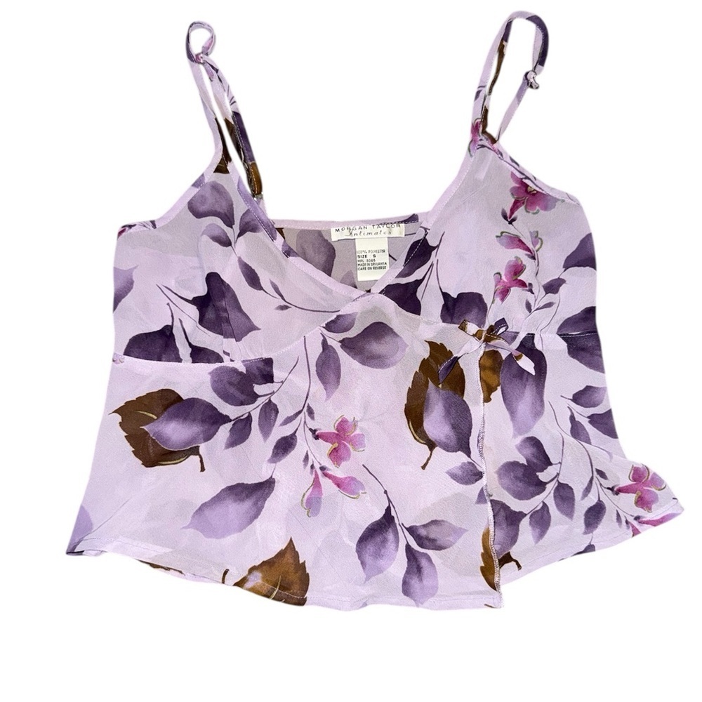 Morgan Taylor Floral Purple Tank Top